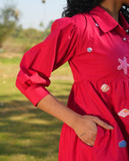 Vaanya Hand-Embroidered Short Dress