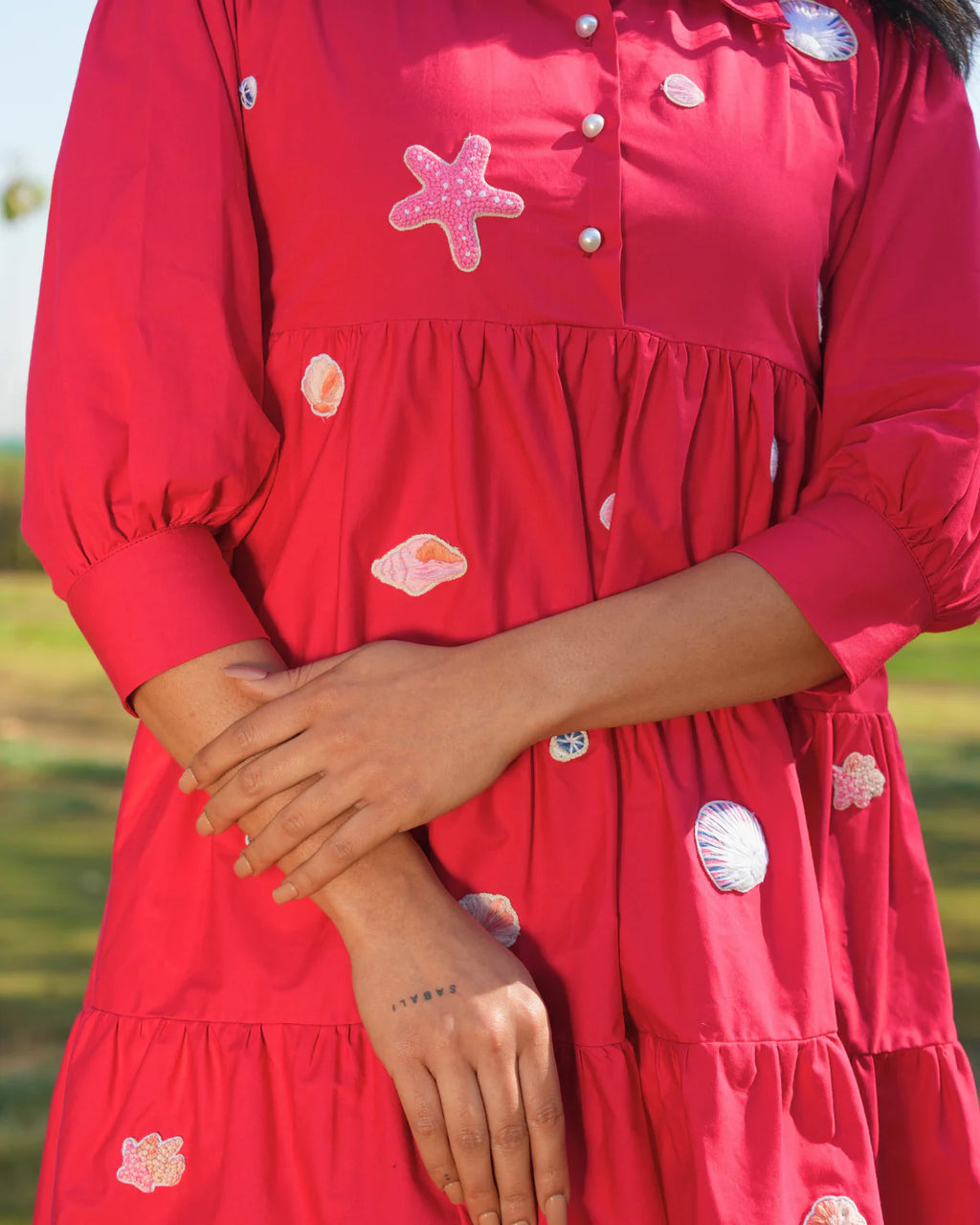 Vaanya Hand-Embroidered Short Dress