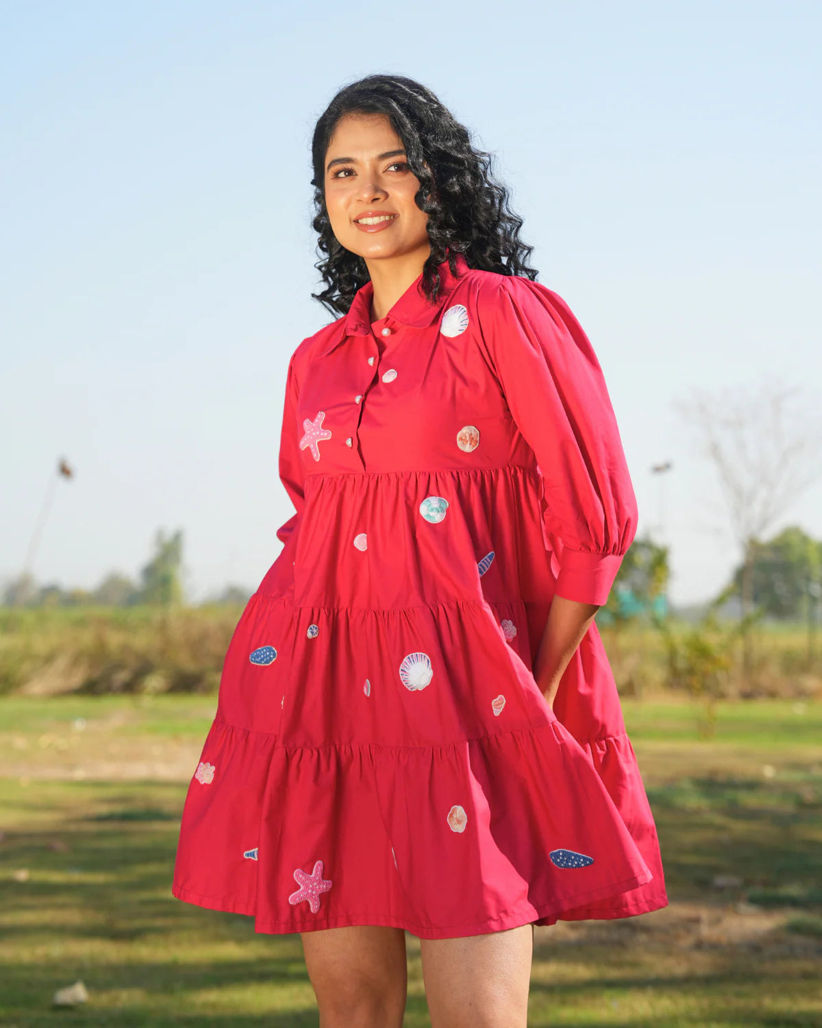 Vaanya Hand-Embroidered Short Dress
