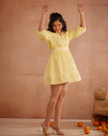 Daisey Hand-Embroidered Floral Short Dress
