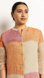 Linen Woven Multi Checks Tunic