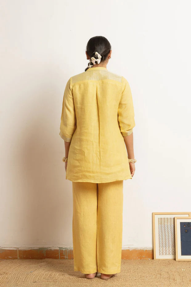 Hand Work Linen Zari Set