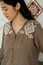 Bistre Brown Linen Co-ord Set