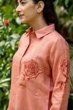 Dust Orange Linen Co-ord Set