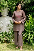 French Mauve Linen Co-ord Set