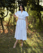 Eknoor Hand-Embroidered Midi Dress