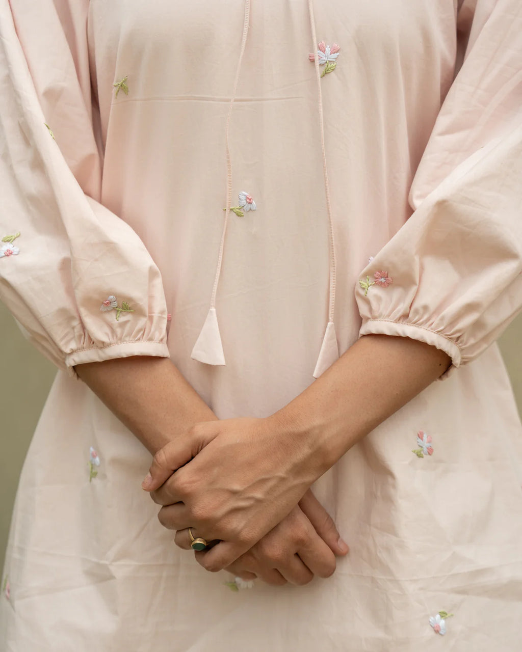 Tarra Hand-Embroidered Short Dress