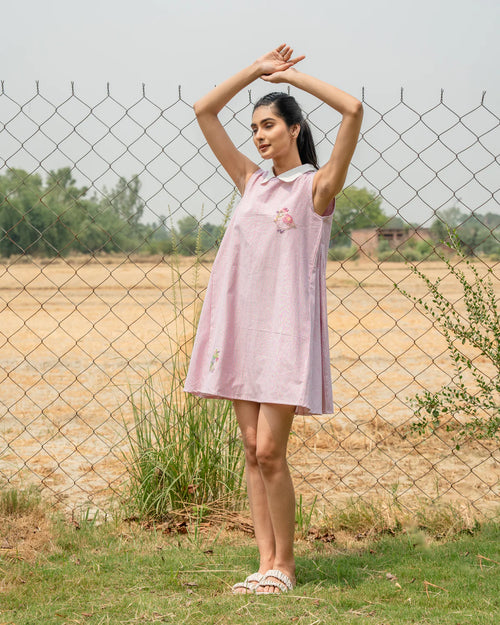 Anaya Hand-Embroidered Short Dress