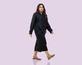Black 3/4th ankle linen pants