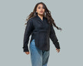 Black linen shirt