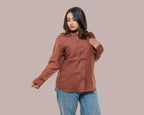 Rust linen shirt