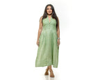 Light green linen dress