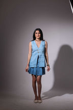 Blue ombré skirt and top co ord