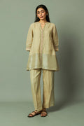 Block Printed Zari Linen Co ord set