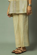 Block Printed Zari Linen Co ord set