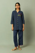 Linen Multi-Stripe Tunic Coord Set
