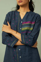 Linen Multi-Stripe Tunic Coord Set