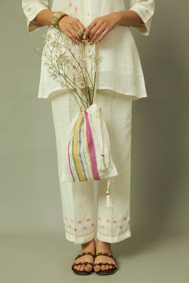 Linen Multi-Stripe Tunic Coord Set