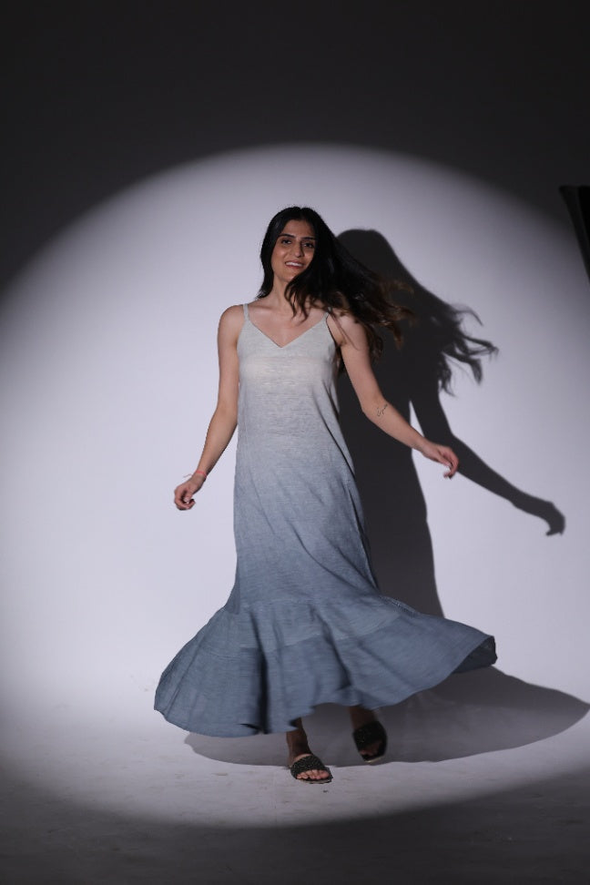 Blue ombré gown