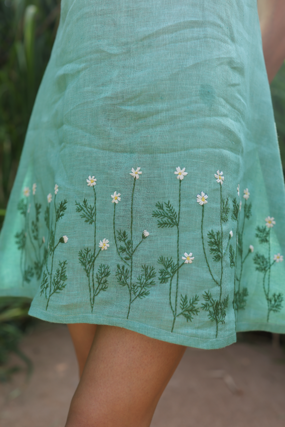 Green ombré short dress with bustier